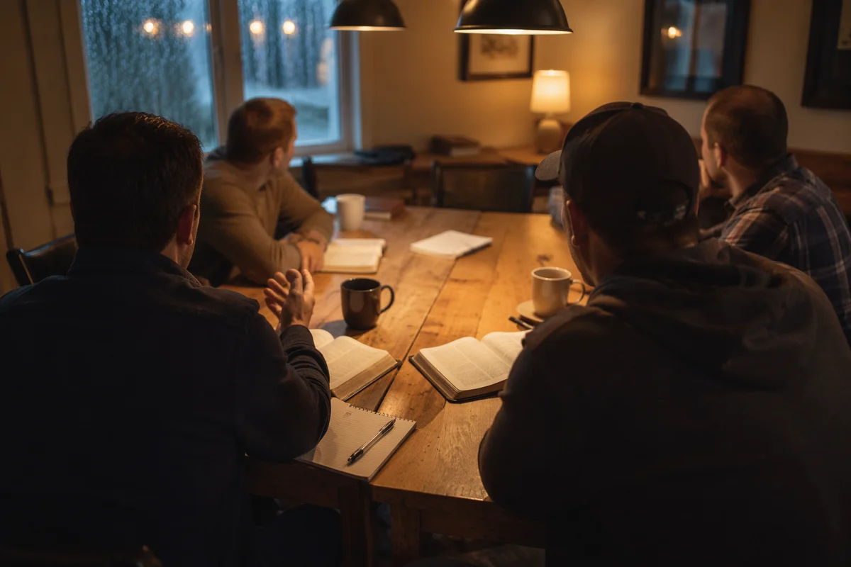Men’s Bible Study on a Rainy Evening