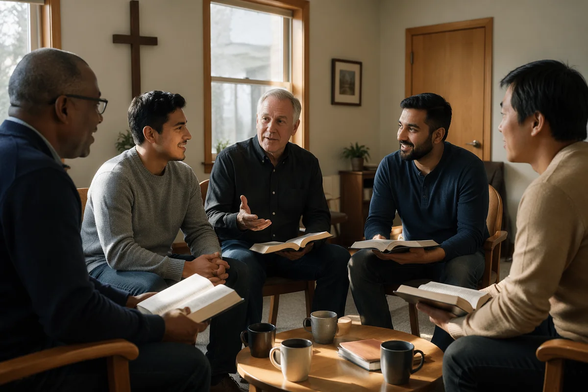 Men's Discussion Group in Church Room