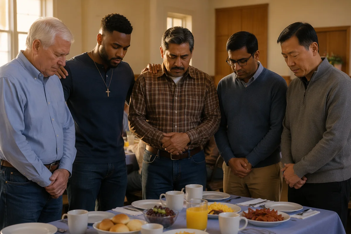 Five Men Praying Before Breakfast