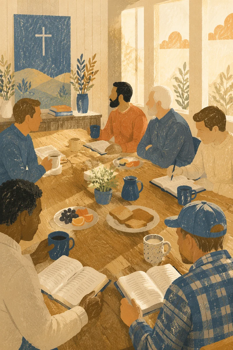 Men’s Breakfast Bible Study Fellowship Table
