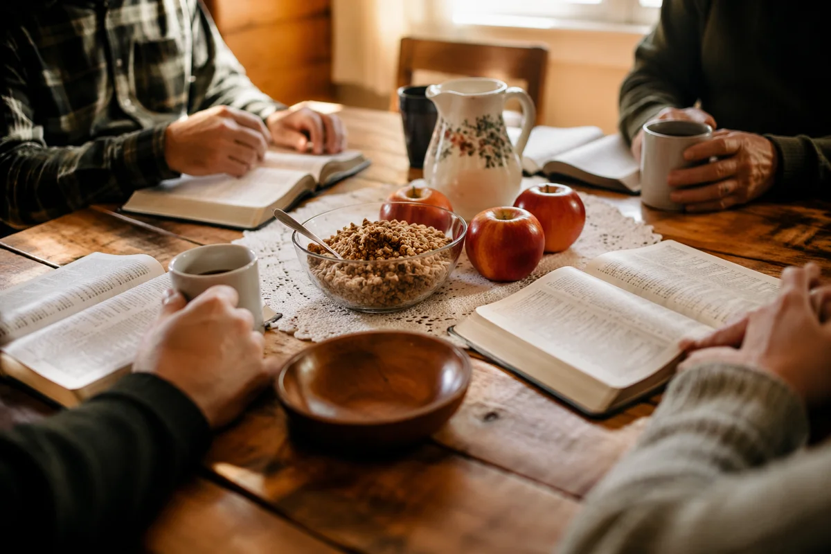 Mens Breakfast Bible Study Fellowship Table