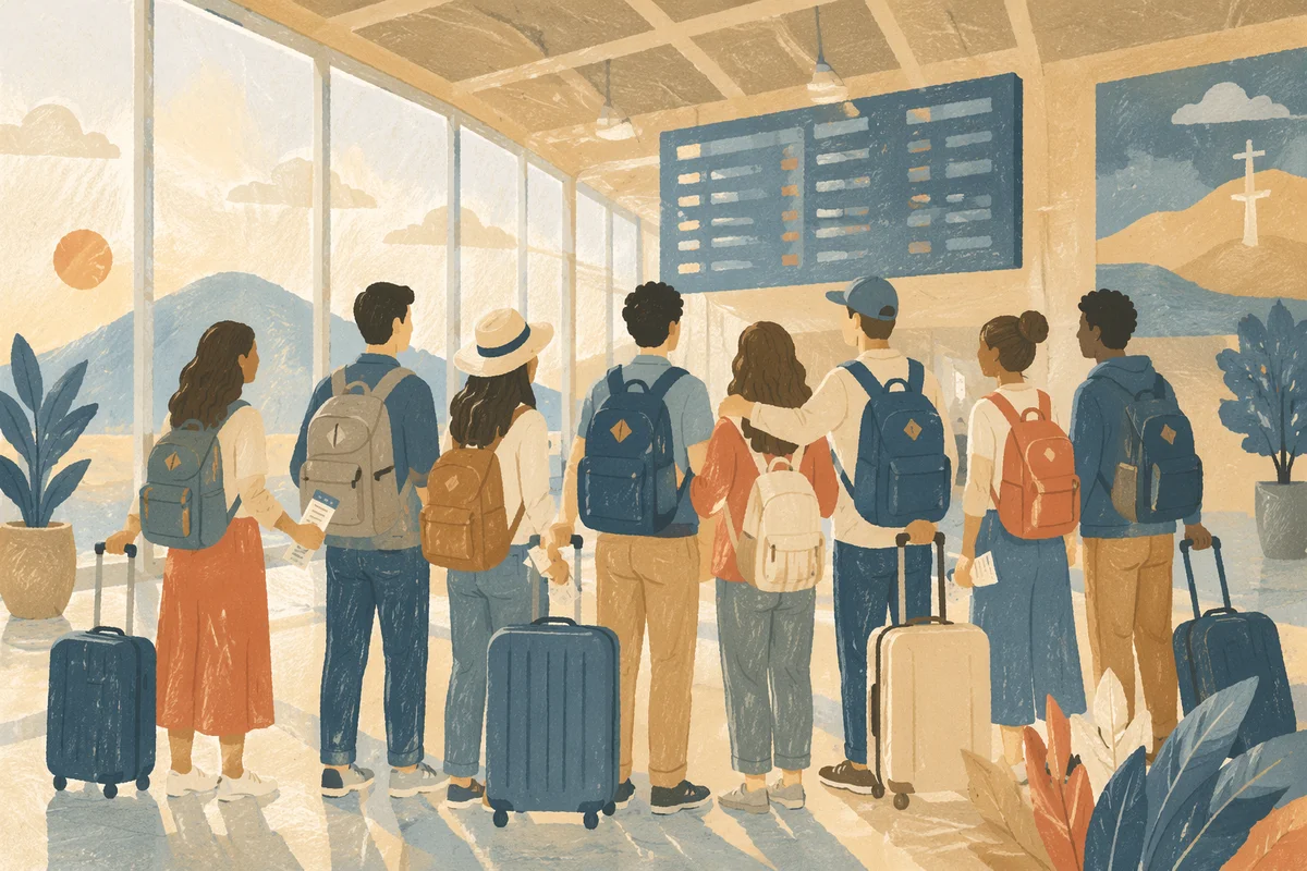 Mission Team Airport Departure Group Portrait
