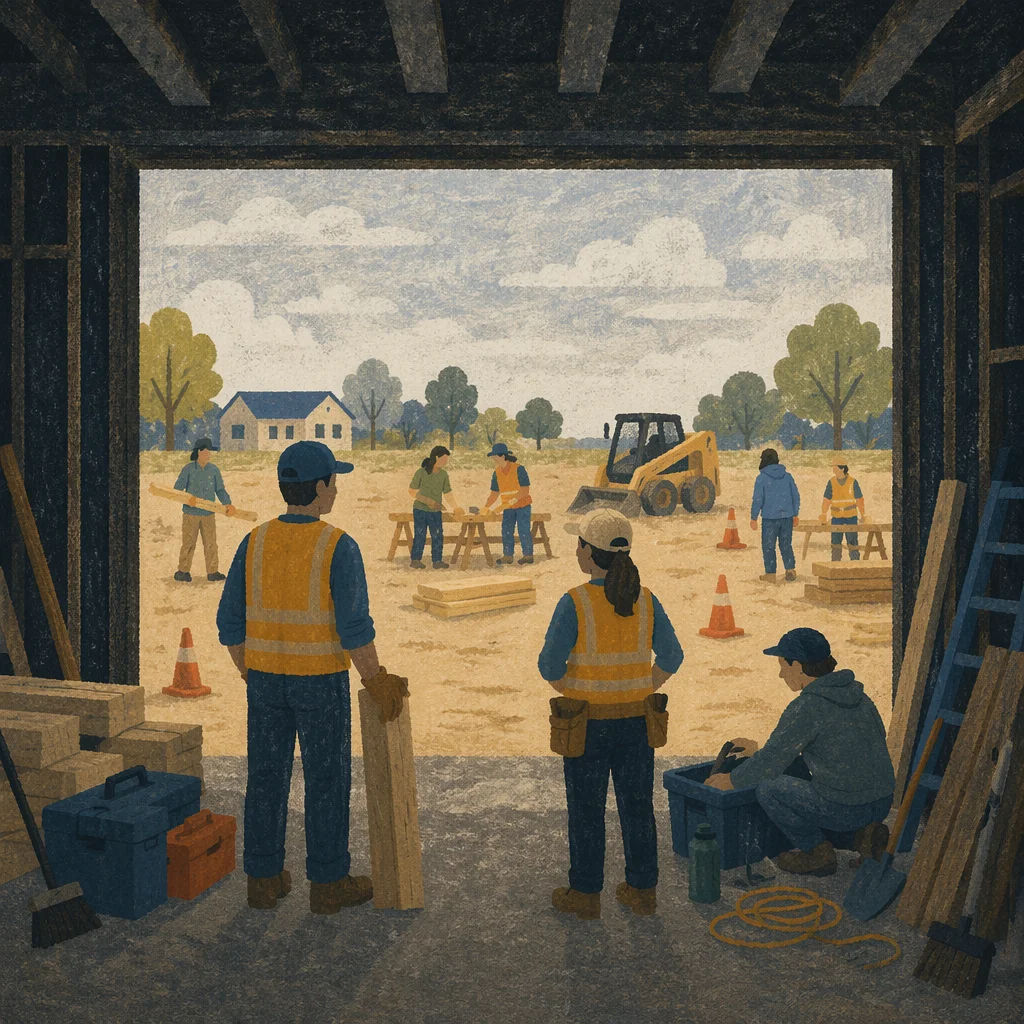 Mission Team Preparing Community Building Project