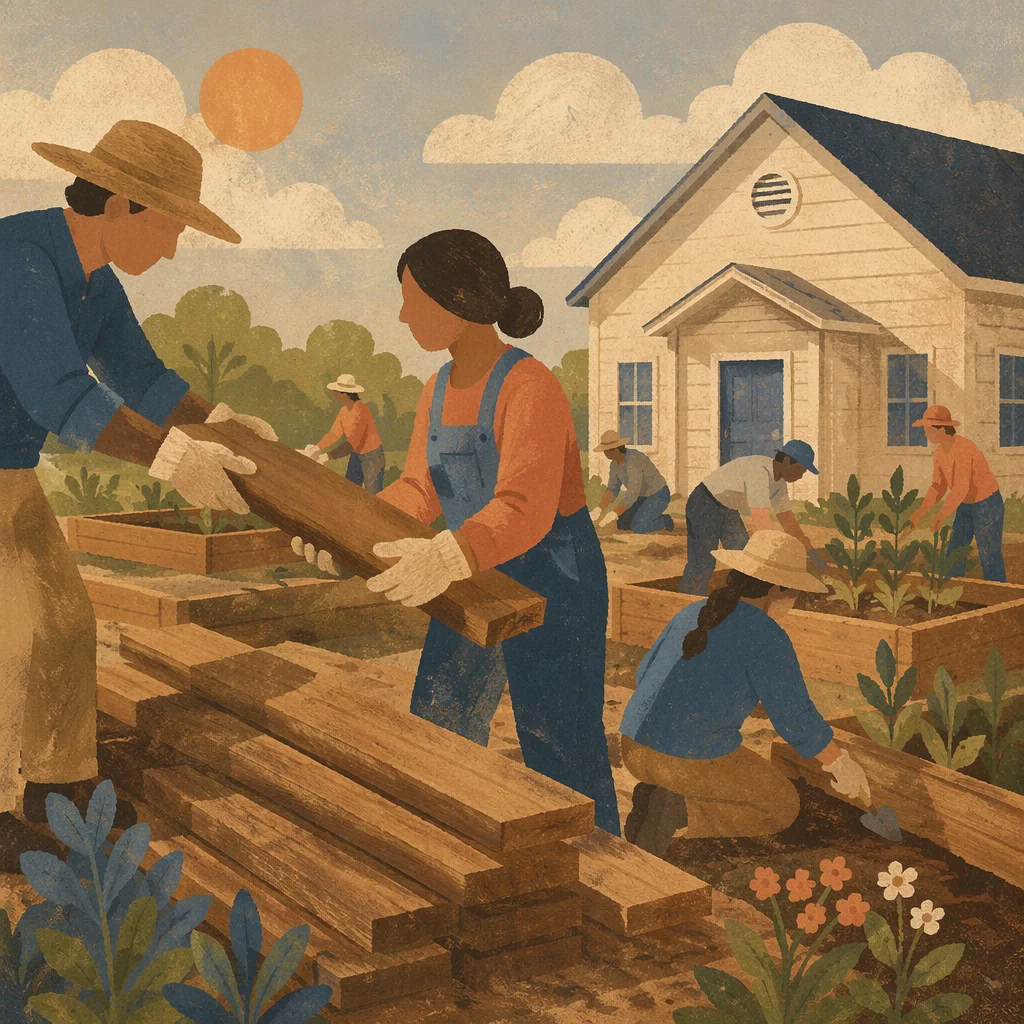 Mission Team Building Community Garden Beds