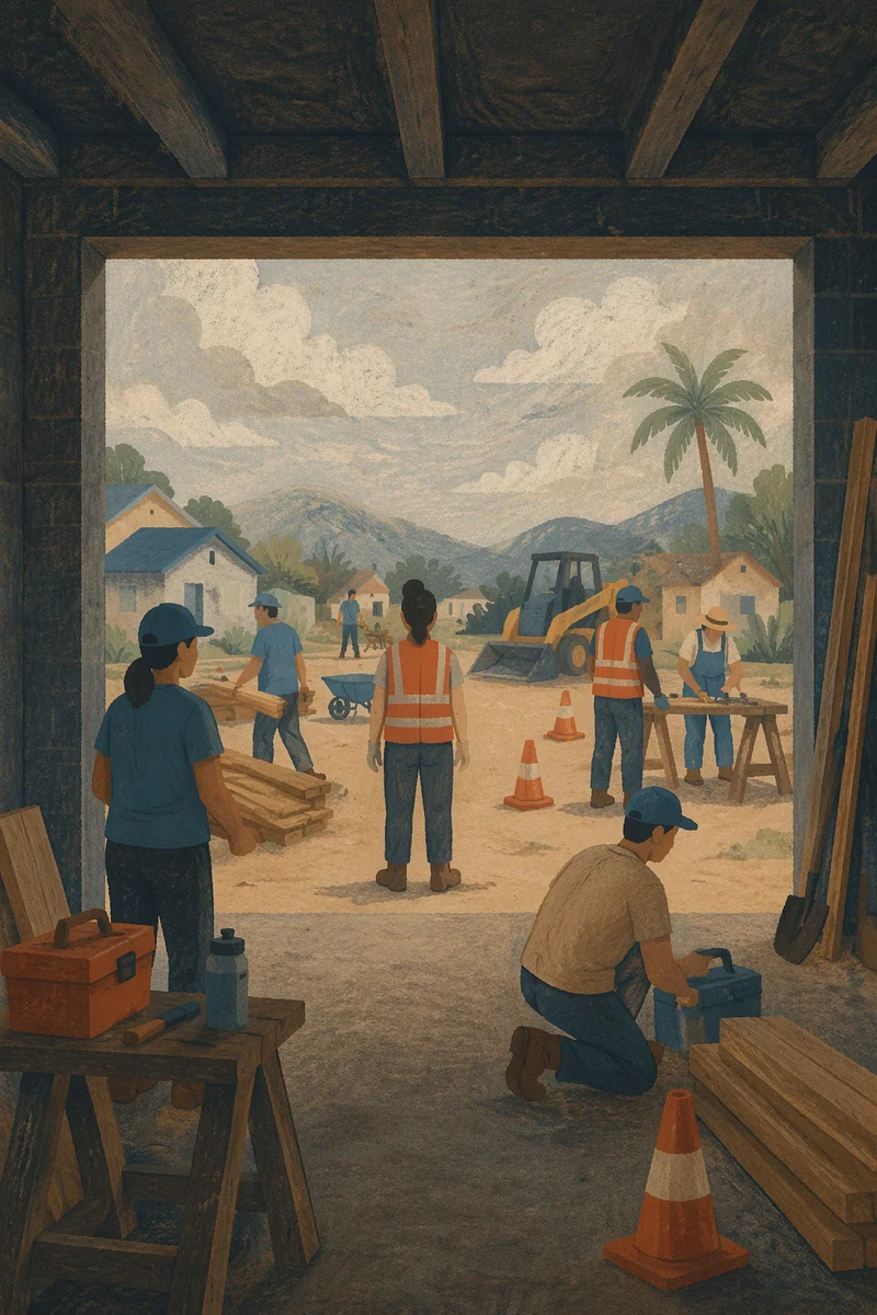 Mission Team Preparing for Community Building Project