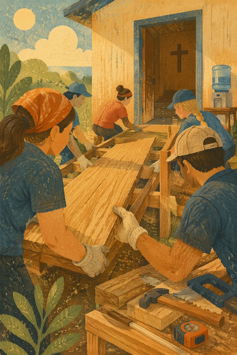 Mission Team Building Rural Wooden Ramp