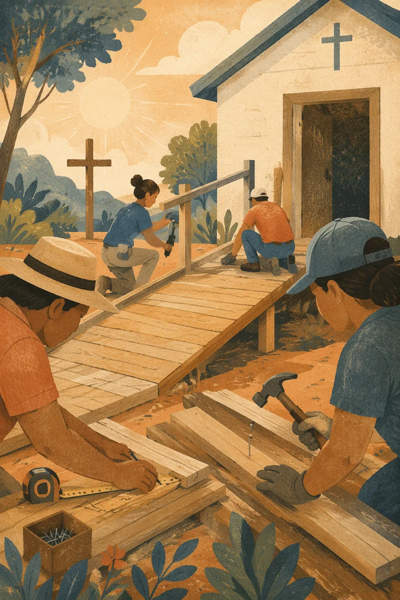 Mission Team Building Chapel Accessibility Ramp