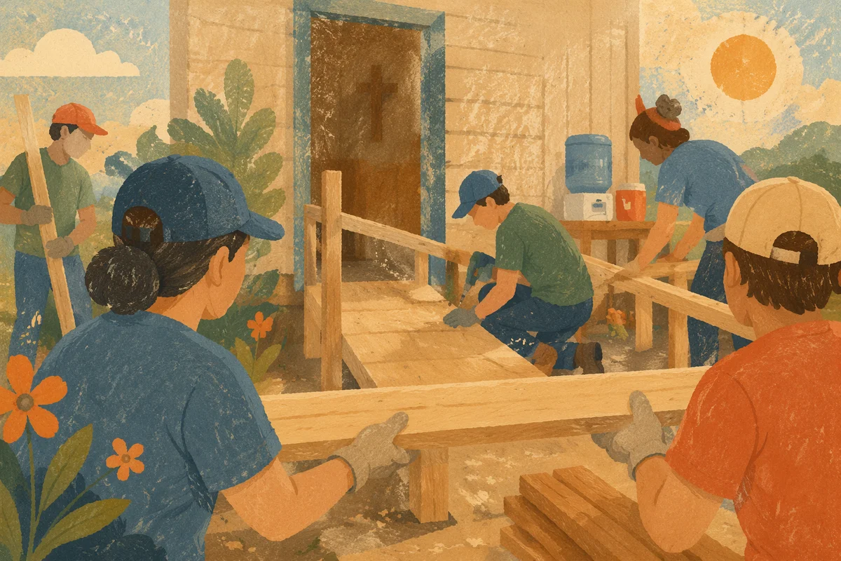 Mission Team Building Rural Community Ramp