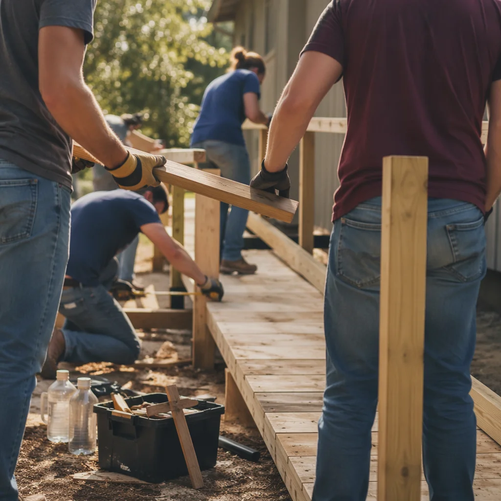 Mission Team Building Wheelchair Ramp