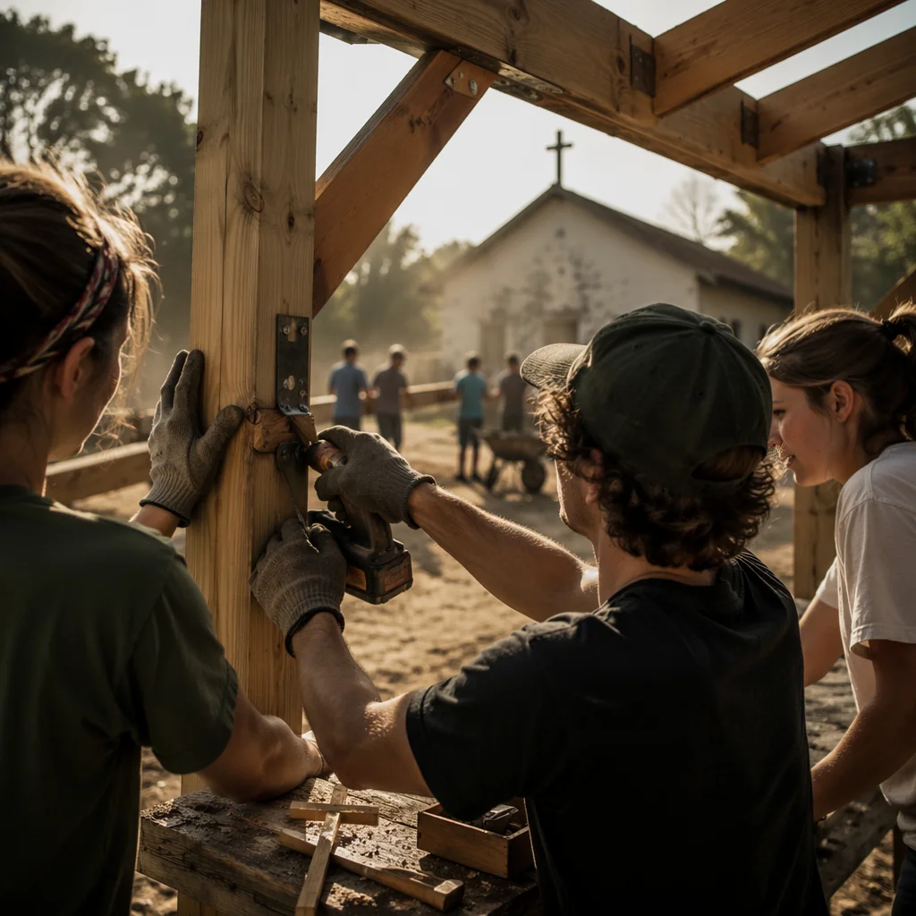 Mission Team Building Rural Chapel Shelter