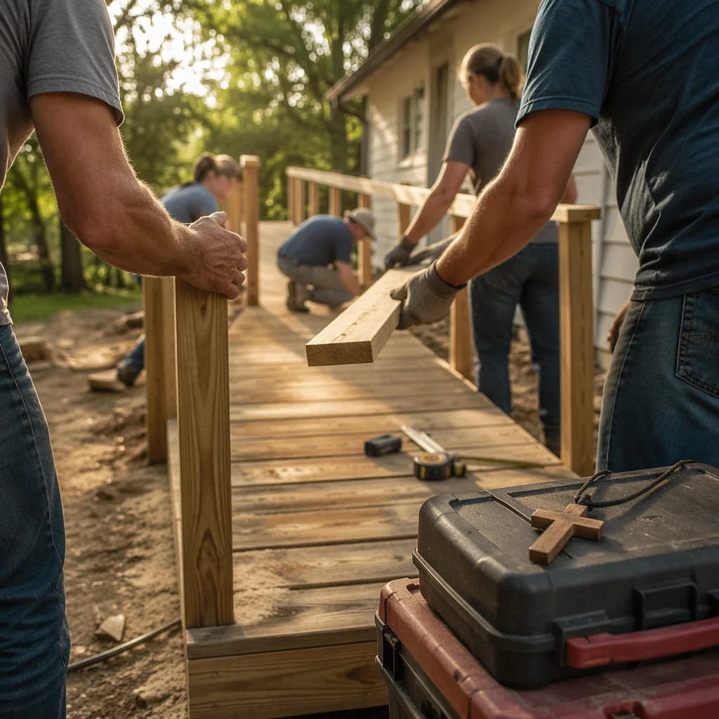 Mission Team Building Wheelchair Ramp
