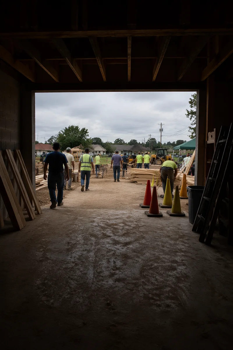 Mission Team Preparing Community Building Project