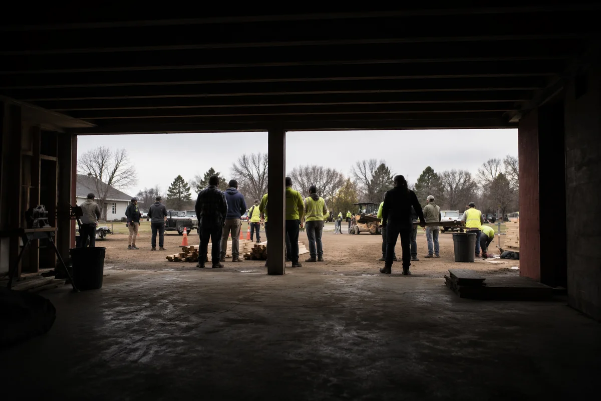 Mission Team Preparing Community Building Project