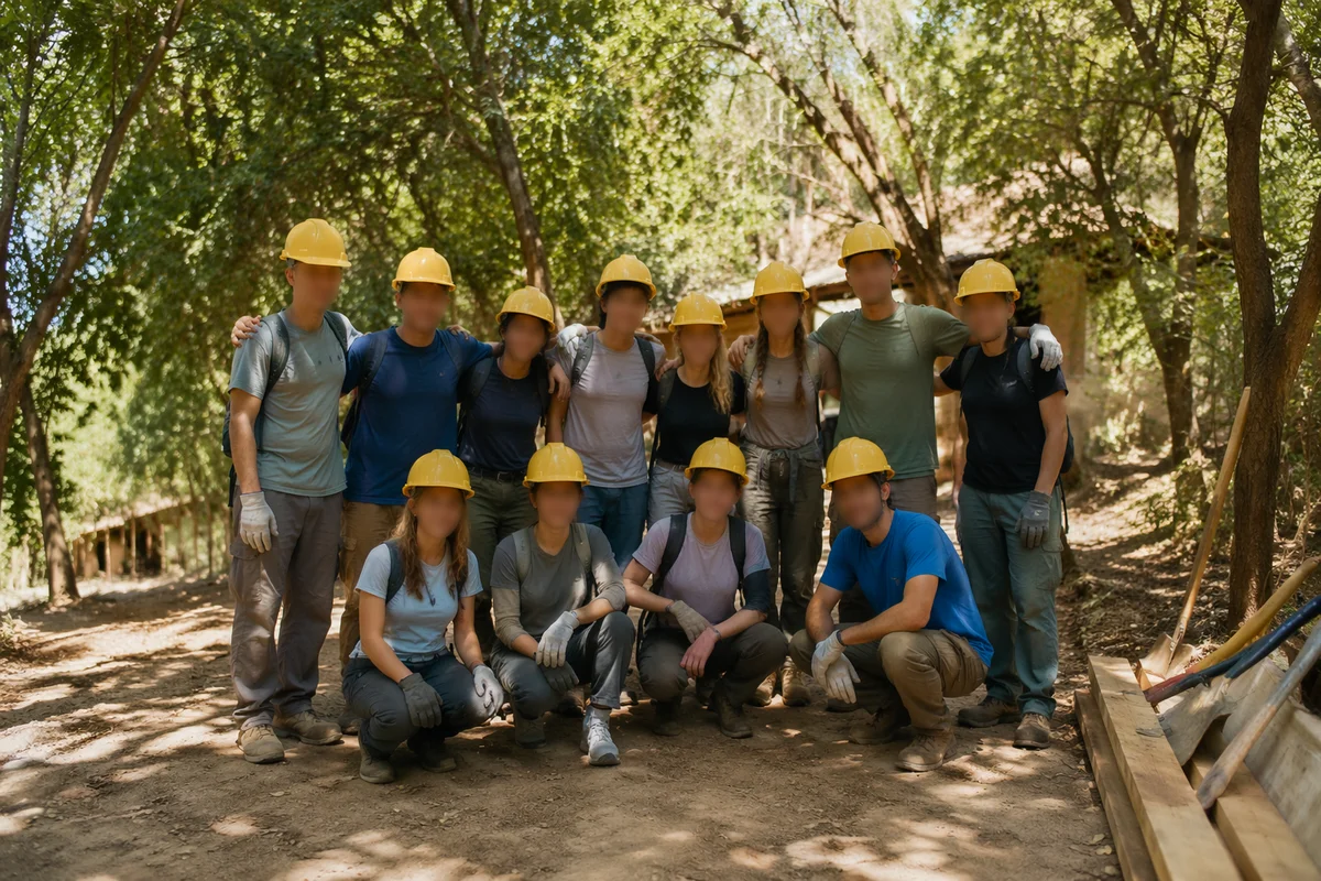 Mission Trip Team After Building Project