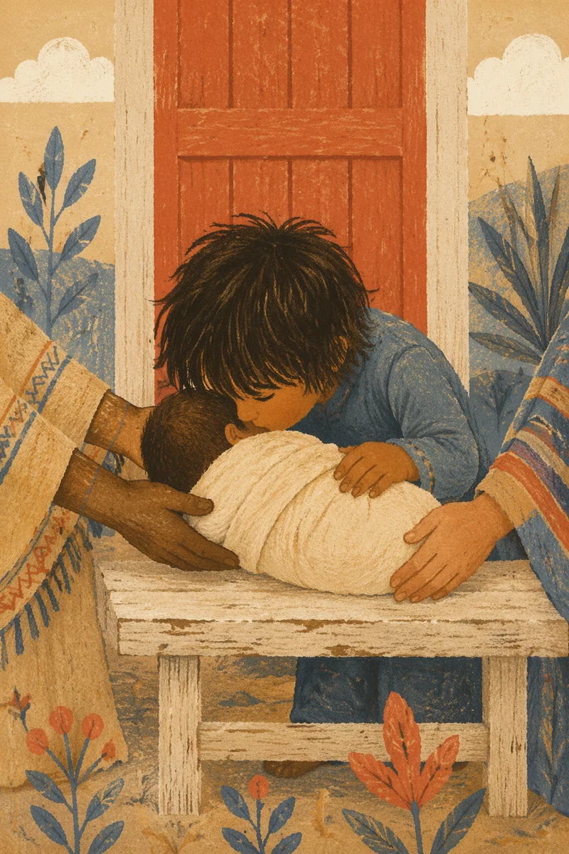 Multicultural Missionary Family on Chapel Porch