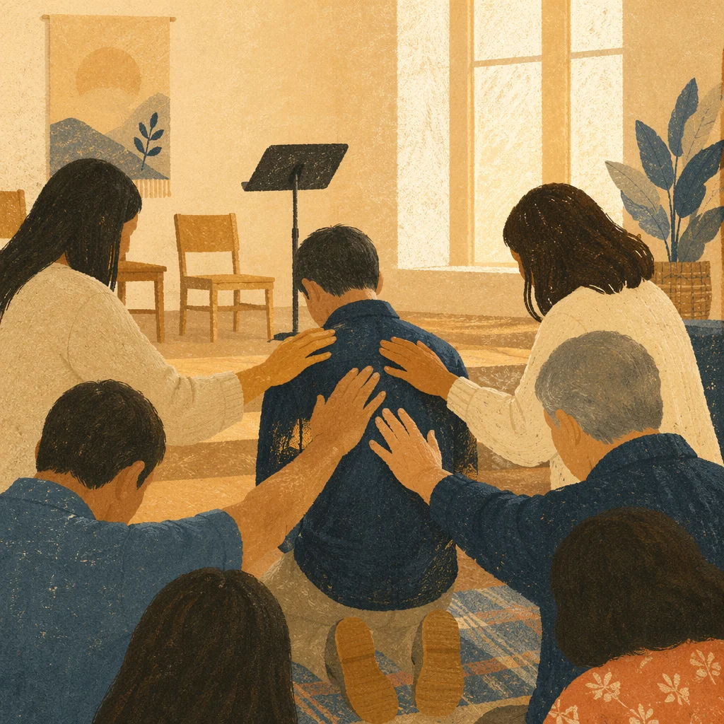 Missions Sending Prayer with Laying Hands
