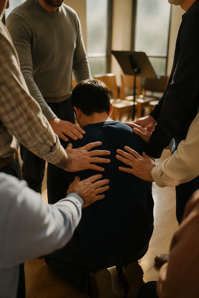 Missions Sending Prayer with Laying Hands