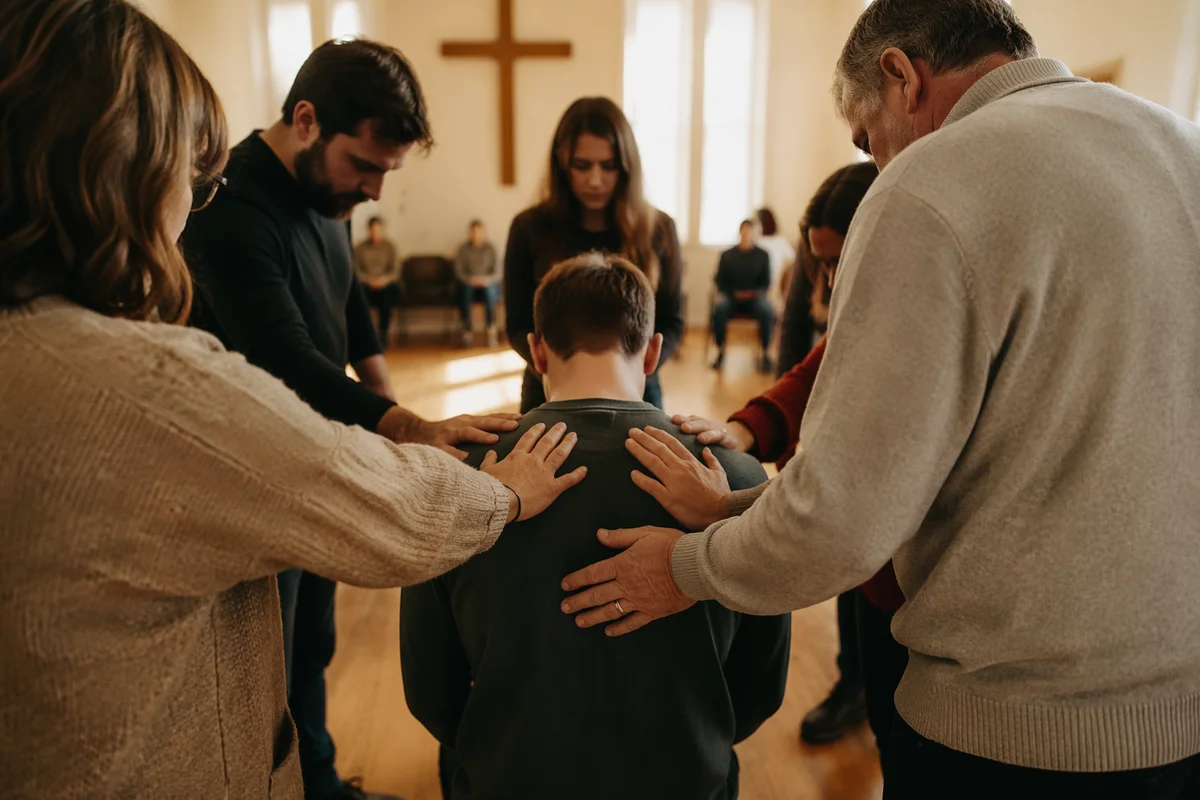 Missions Sending Prayer with Laying Hands