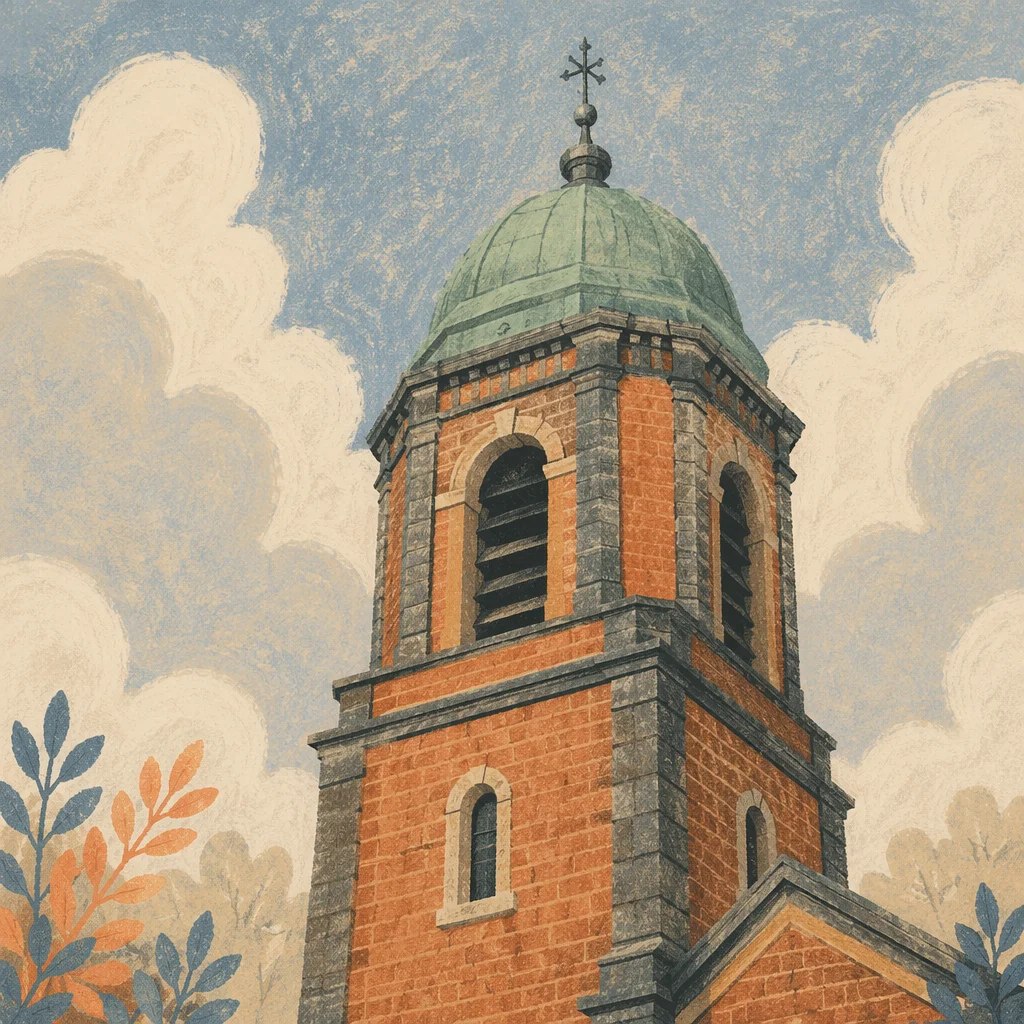 Modern Brick Church Bell Tower Exterior
