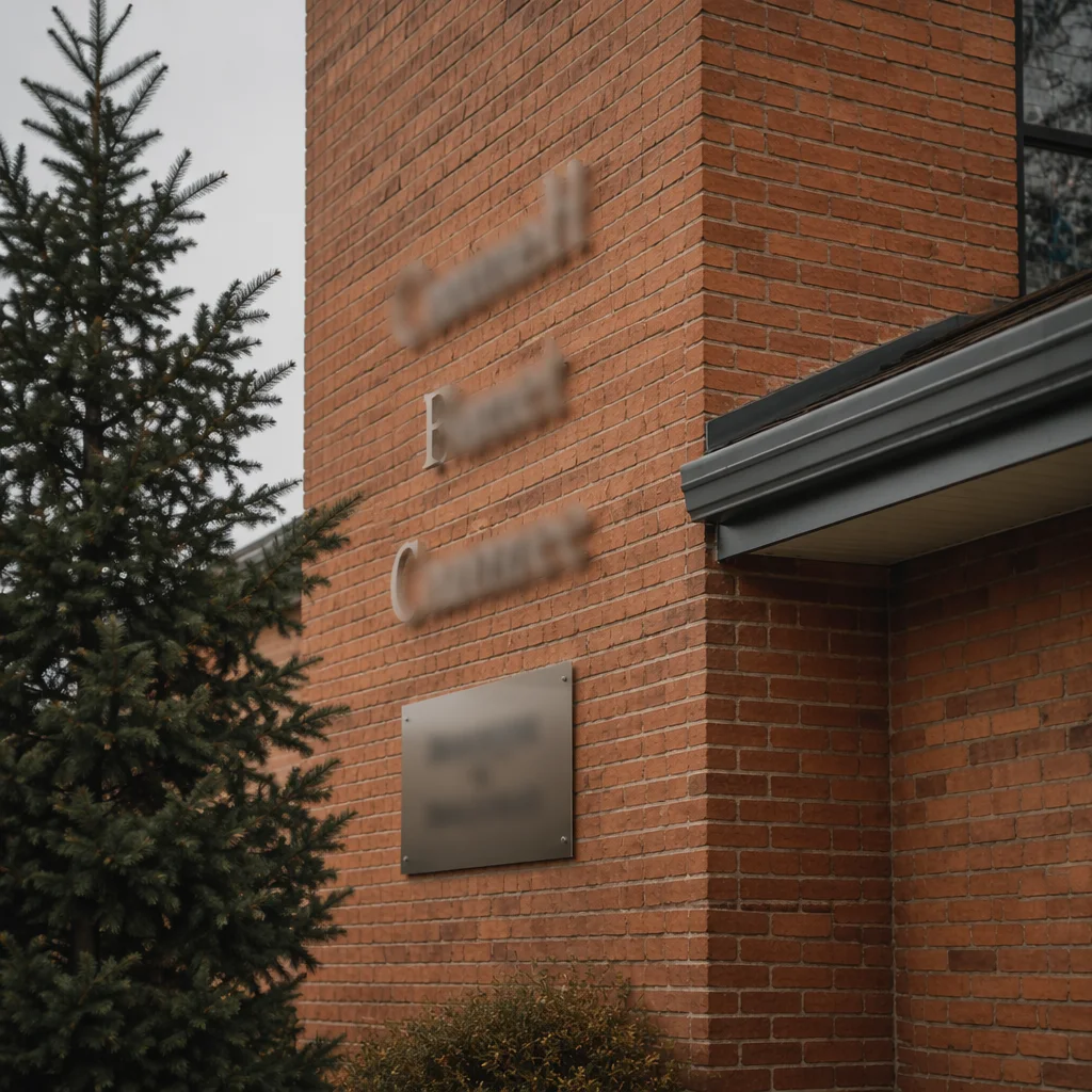 Modern Church Brick Facade Detail