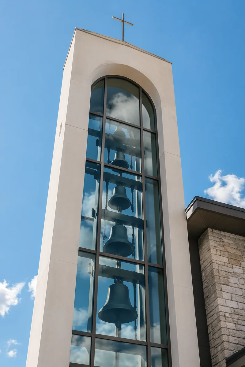 Modern Church Bell Tower Exterior
