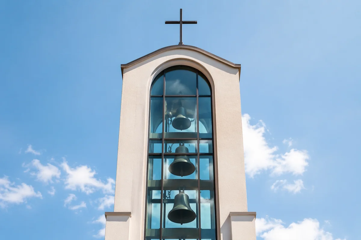 Modern Church Bell Tower Exterior