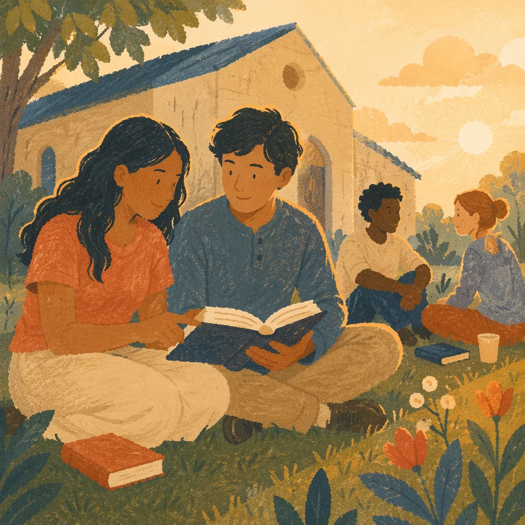 Multicultural Bible Study on Community Lawn