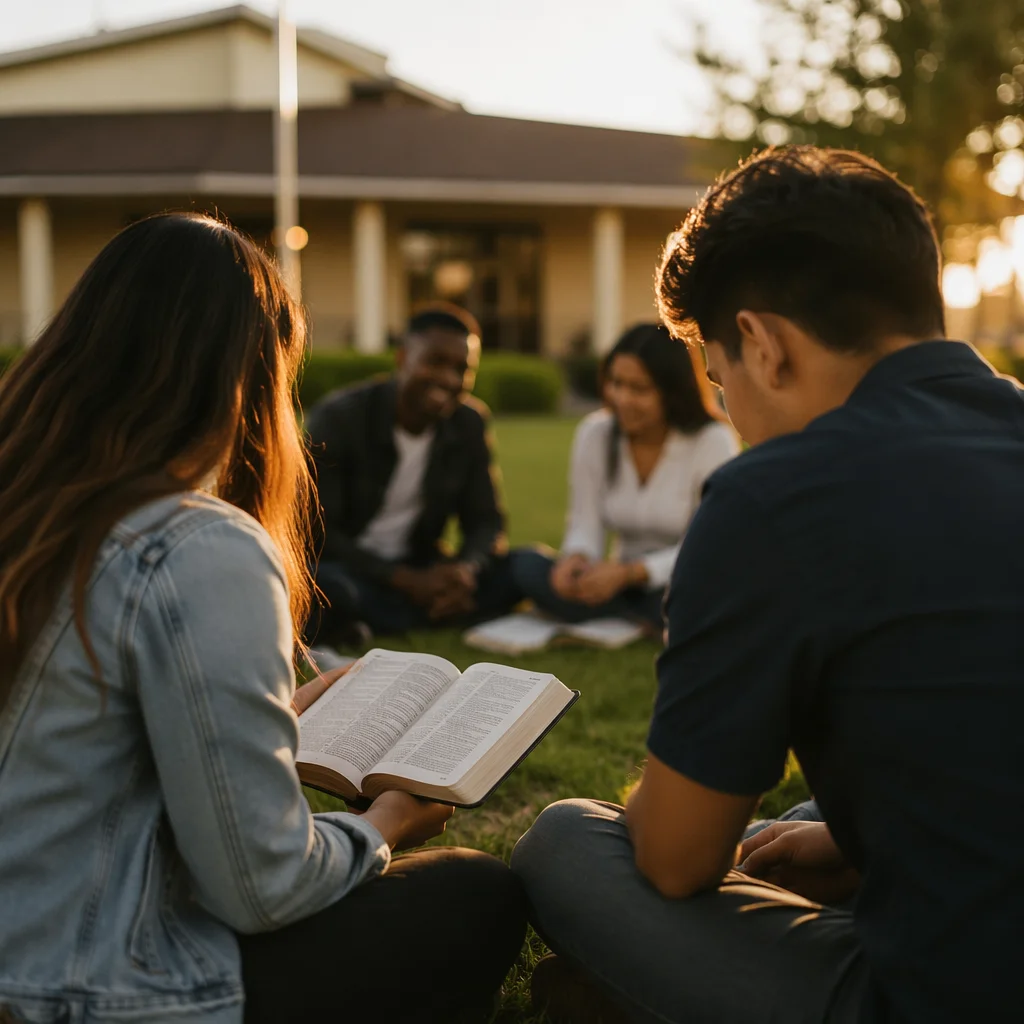 Multicultural Bible Study on Community Lawn