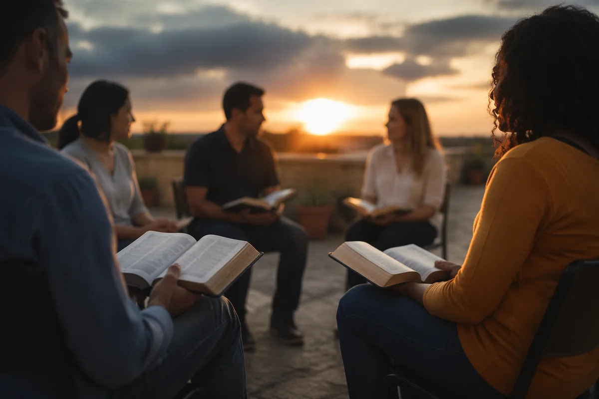 Multicultural Bible Study at Sunset