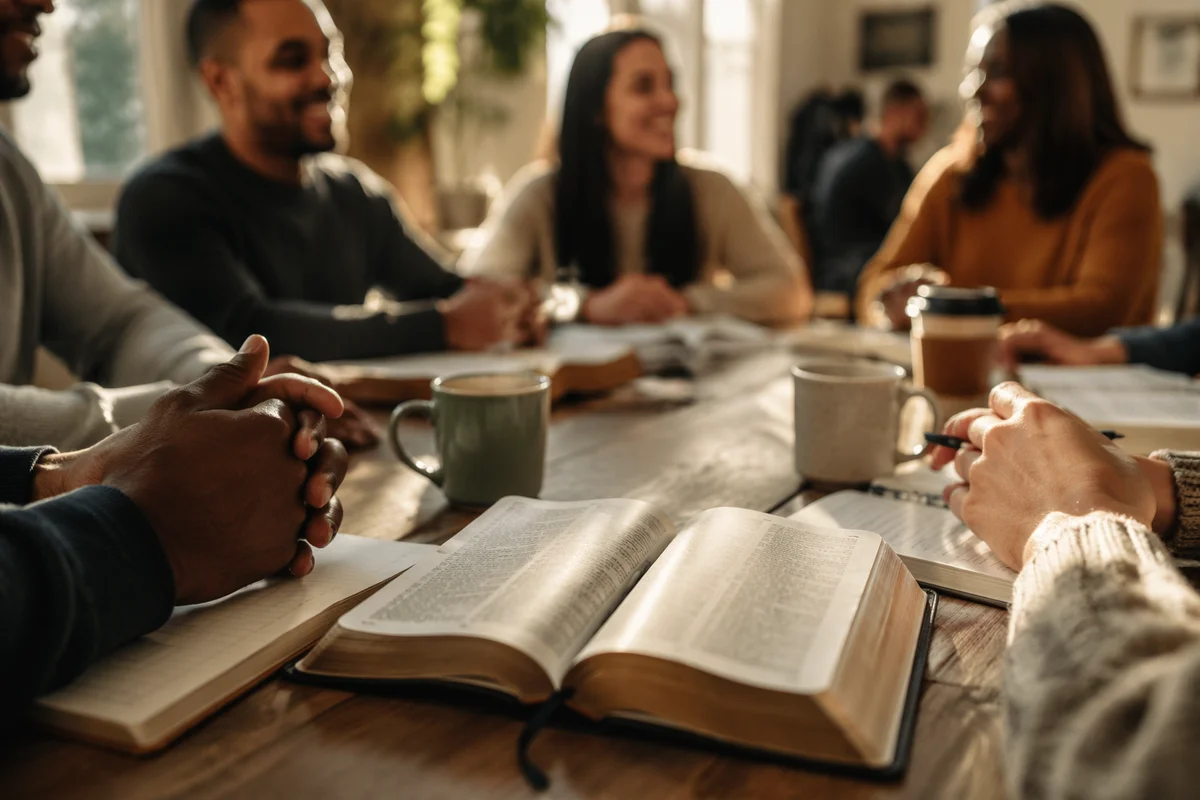 Multicultural Bible Study in Warm Fellowship Room