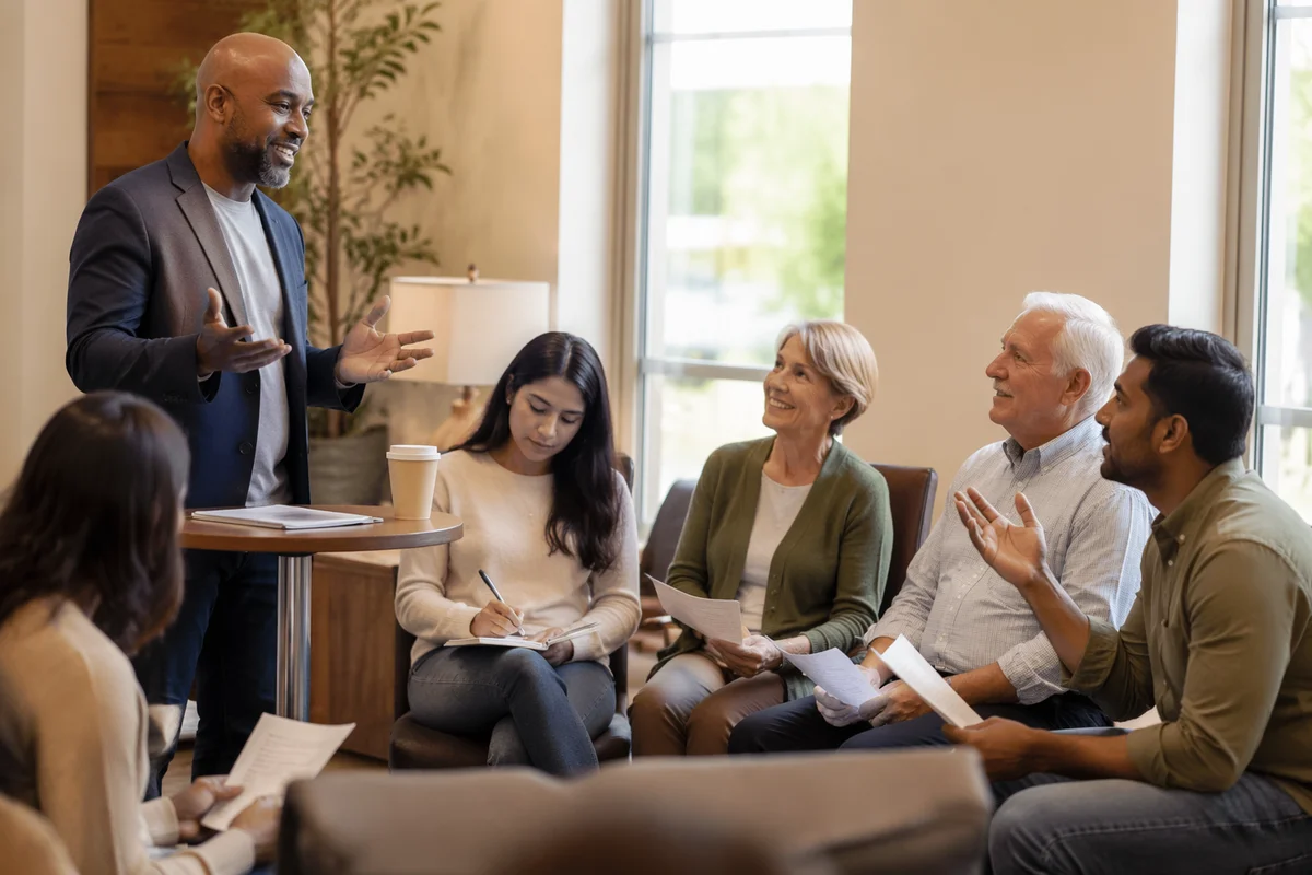 Pastor Teaching New Members Class