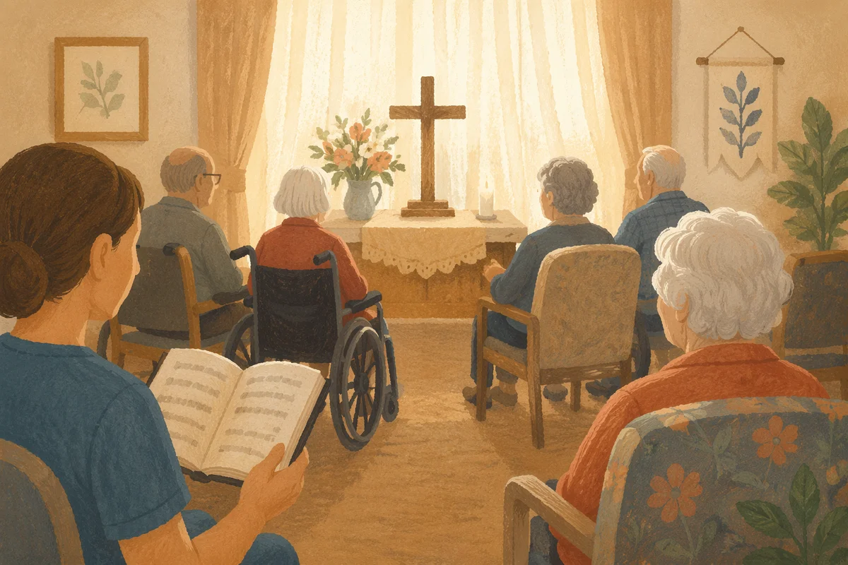 Peaceful Nursing Home Worship Gathering