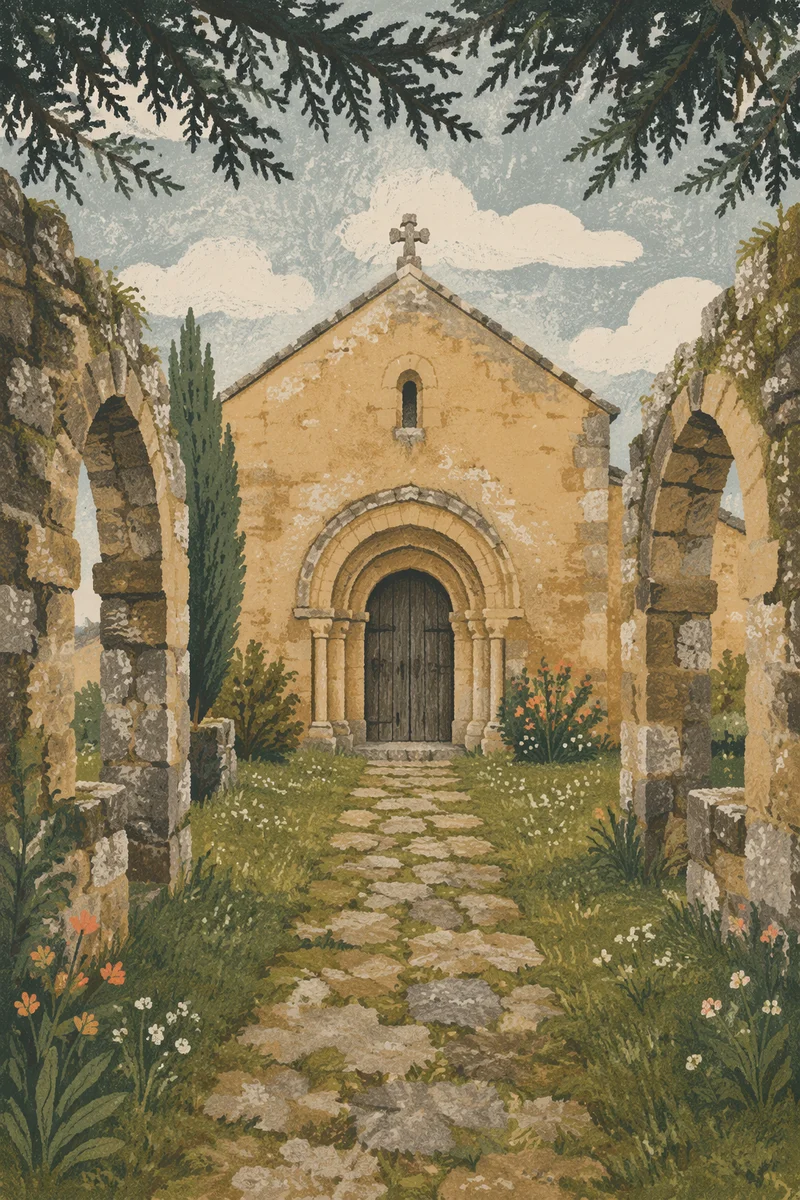 Old Stone Chapel Arched Doorway