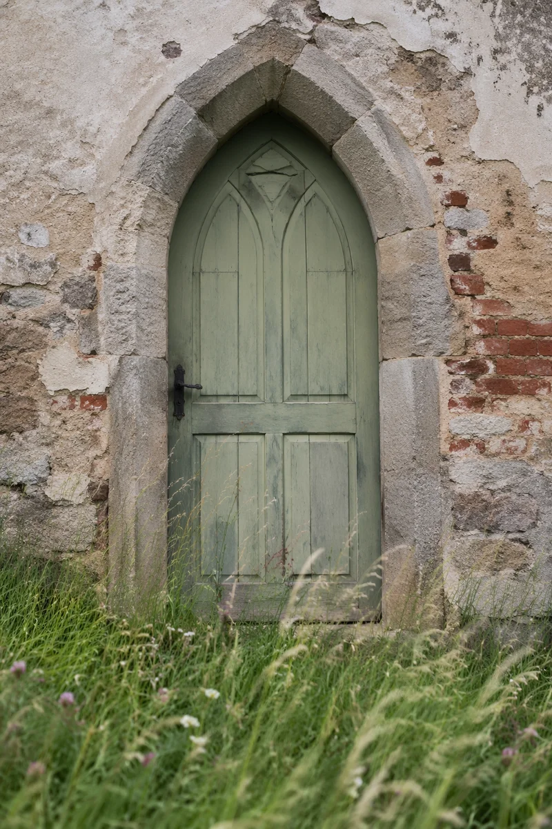 Old Arched Sage Church Door