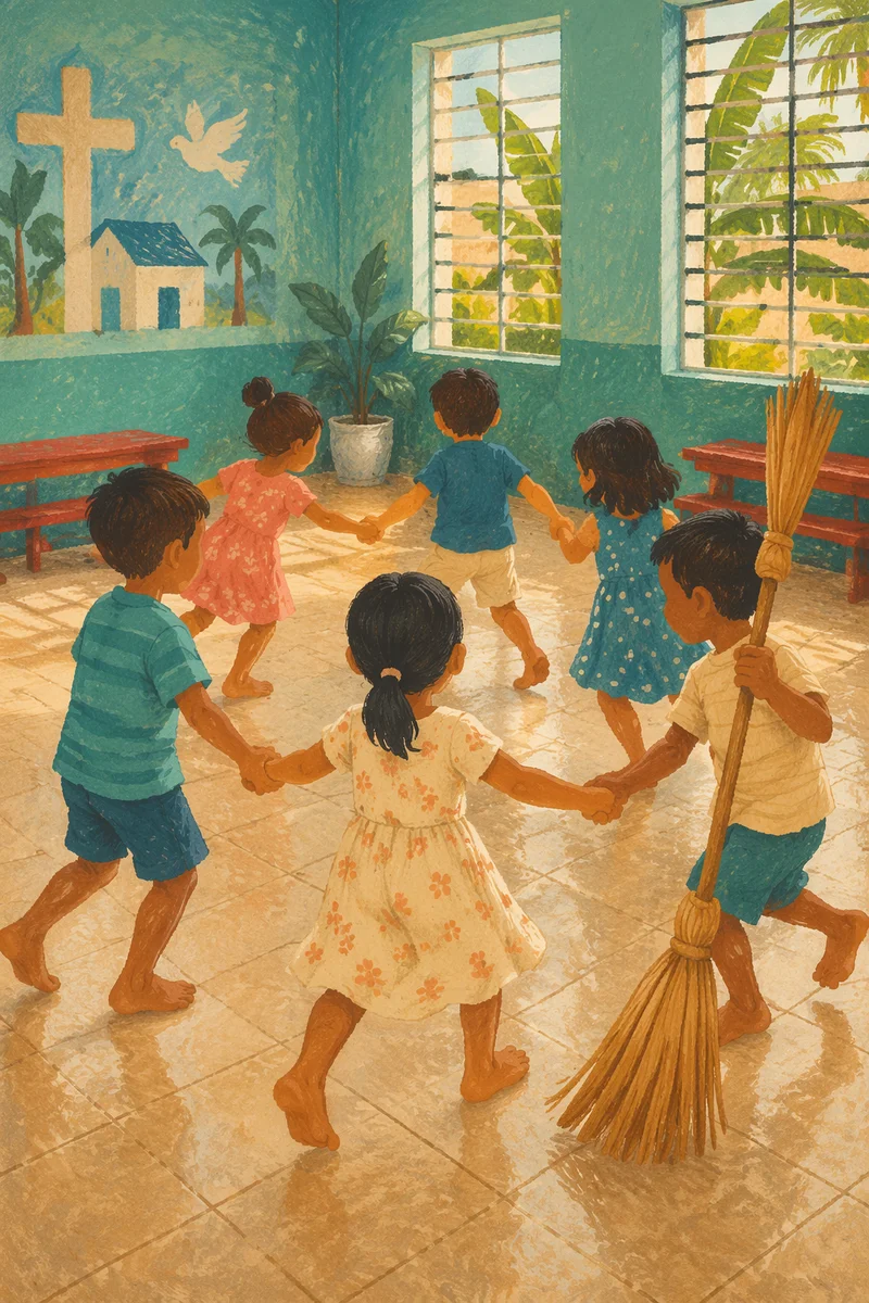 Children Playing in Warm Mission Home