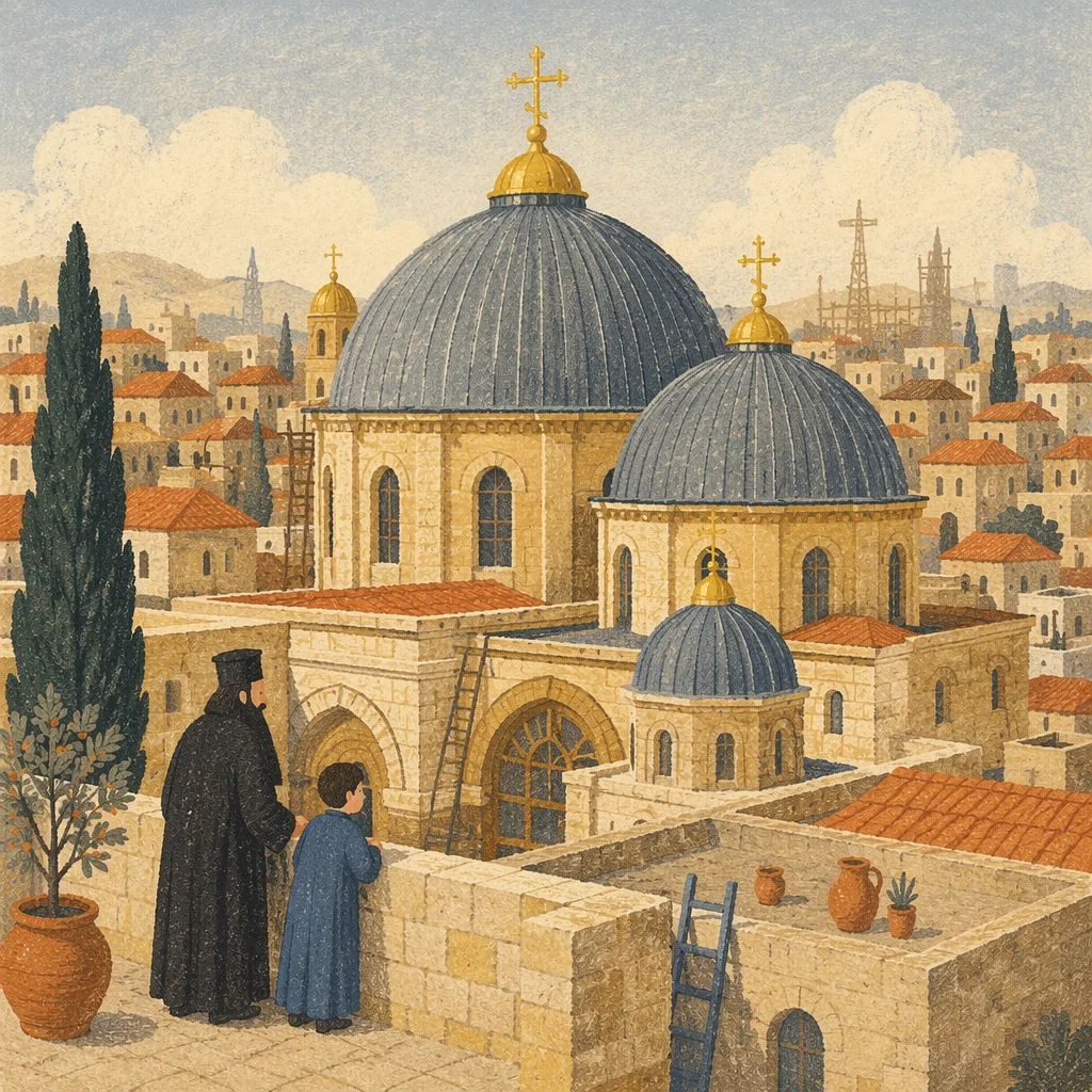 Historic Orthodox Church with Golden Domes