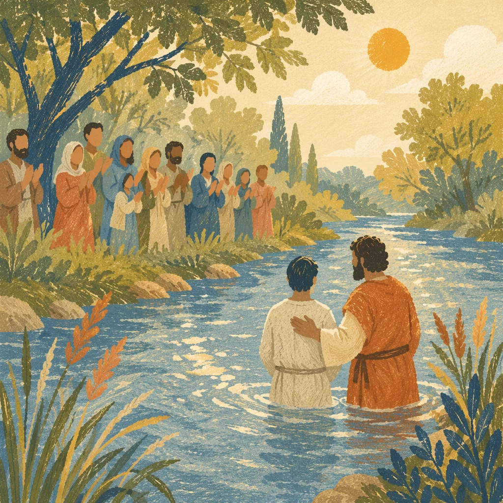Sunny River Baptism Celebration by the Bank