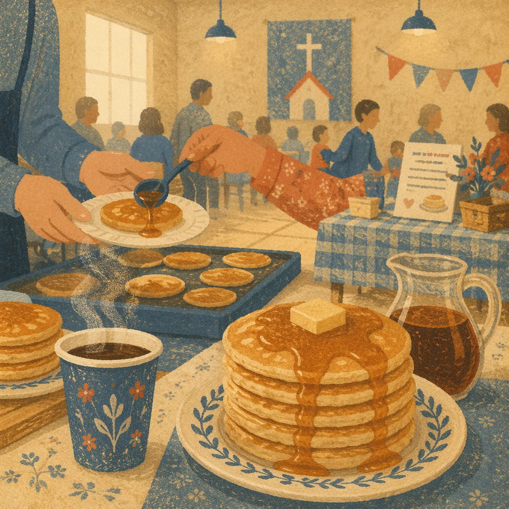 Church Hall Pancake Breakfast Fundraiser Morning