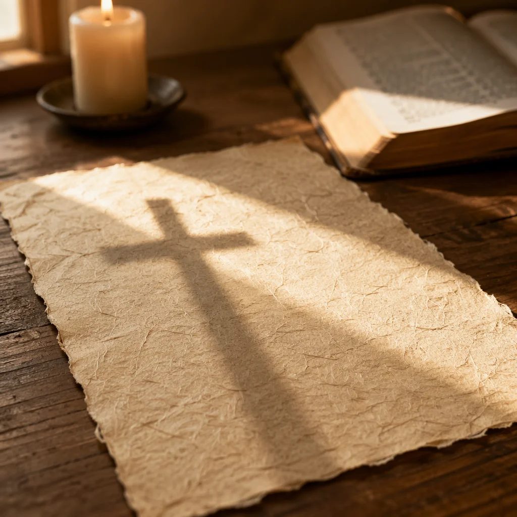 Parchment Texture With Cross Shadow