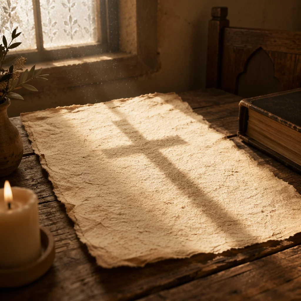 Parchment Texture With Cross Shadow