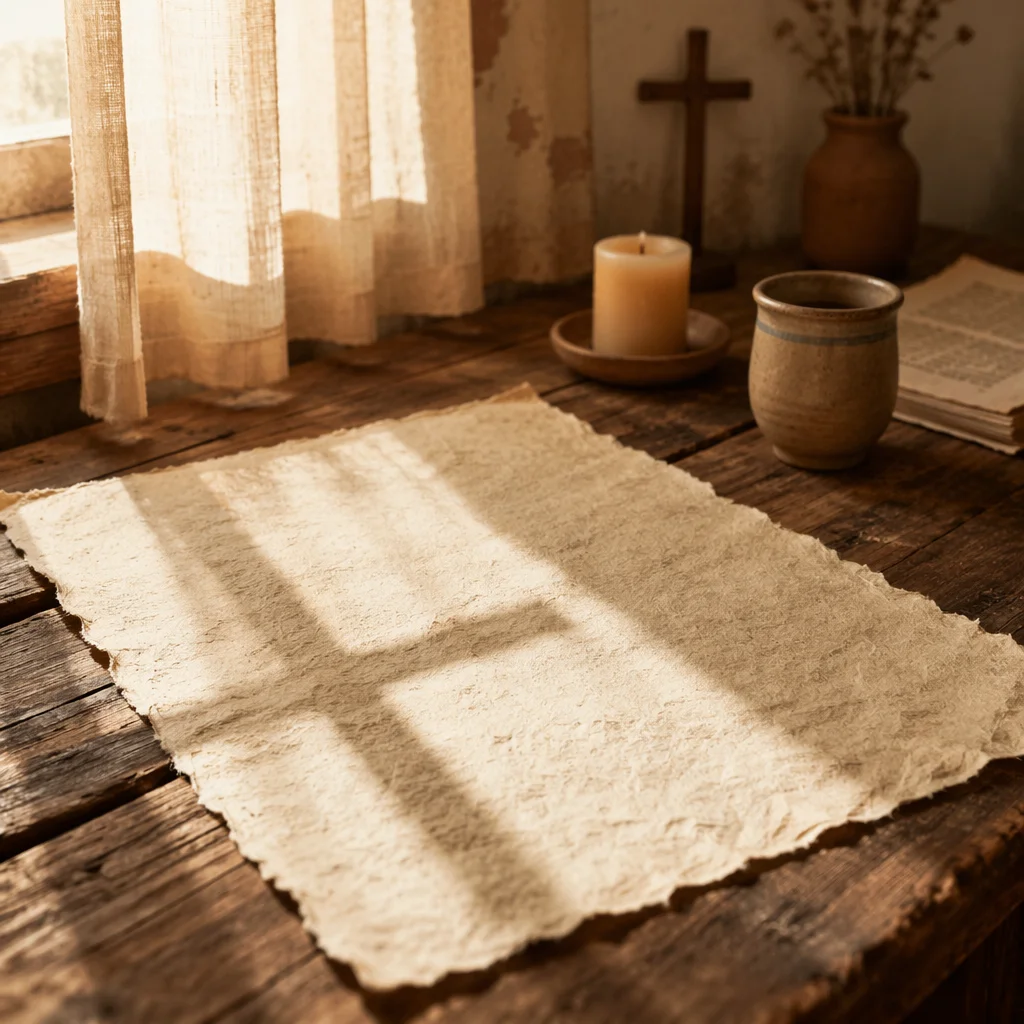 Parchment Texture With Cross Shadow