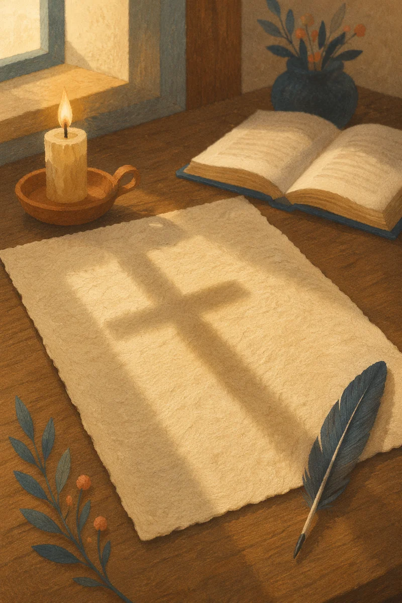 Parchment Texture with Cross Shadow
