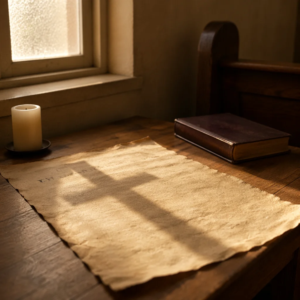 Parchment Texture With Cross Shadow