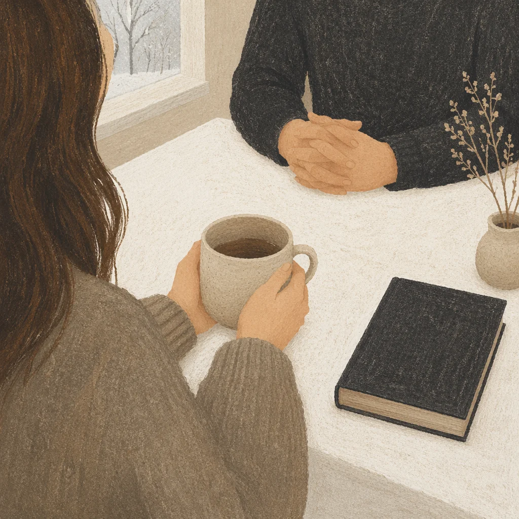 Quiet Pastoral Counseling in Church Office