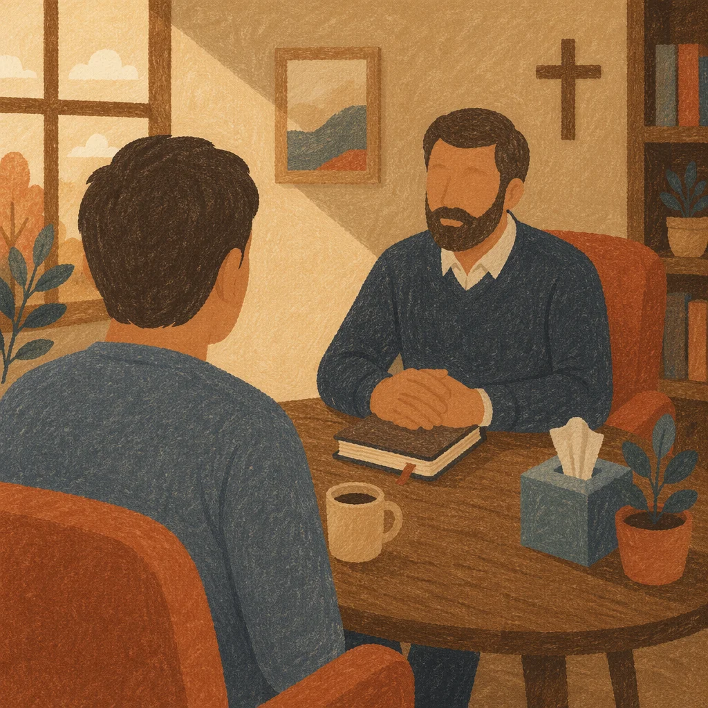 Pastoral Counseling in Warm Church Office