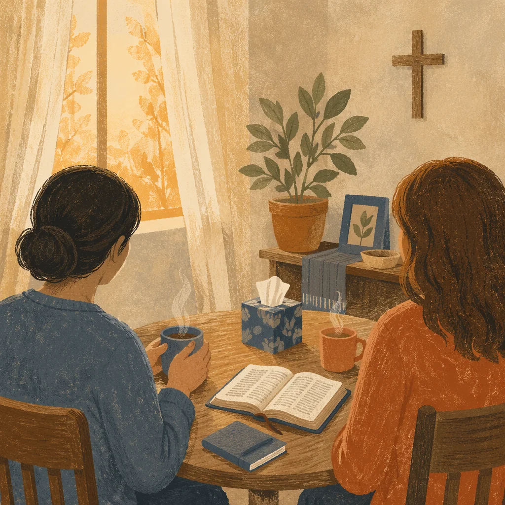 Peaceful Pastor Counseling in Church Office