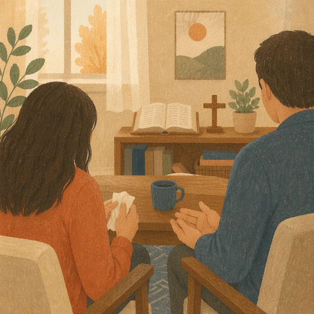 Quiet Pastoral Counseling in Church Office