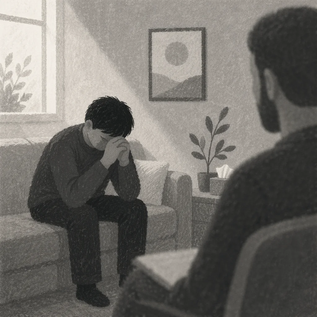 Quiet Pastoral Counseling in Church Office