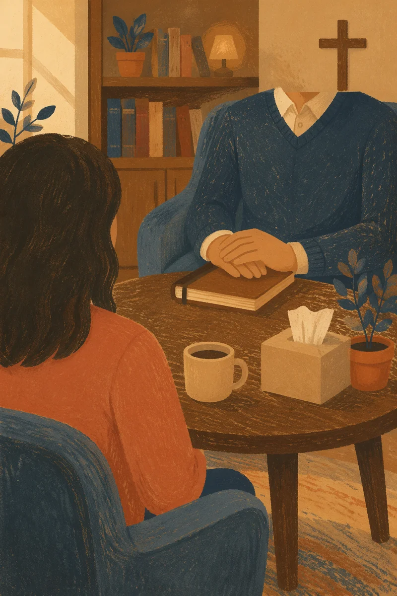 Pastoral Counseling in Warm Church Office