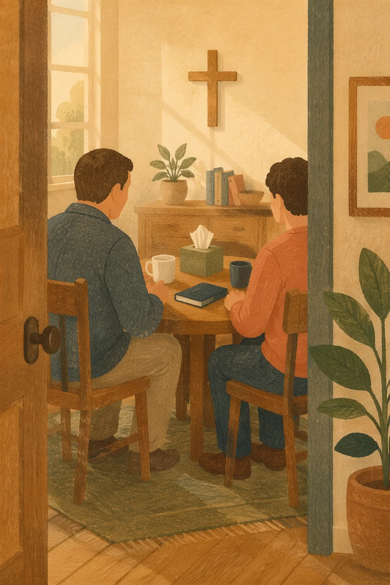 Pastor Counseling in a Quiet Church Office
